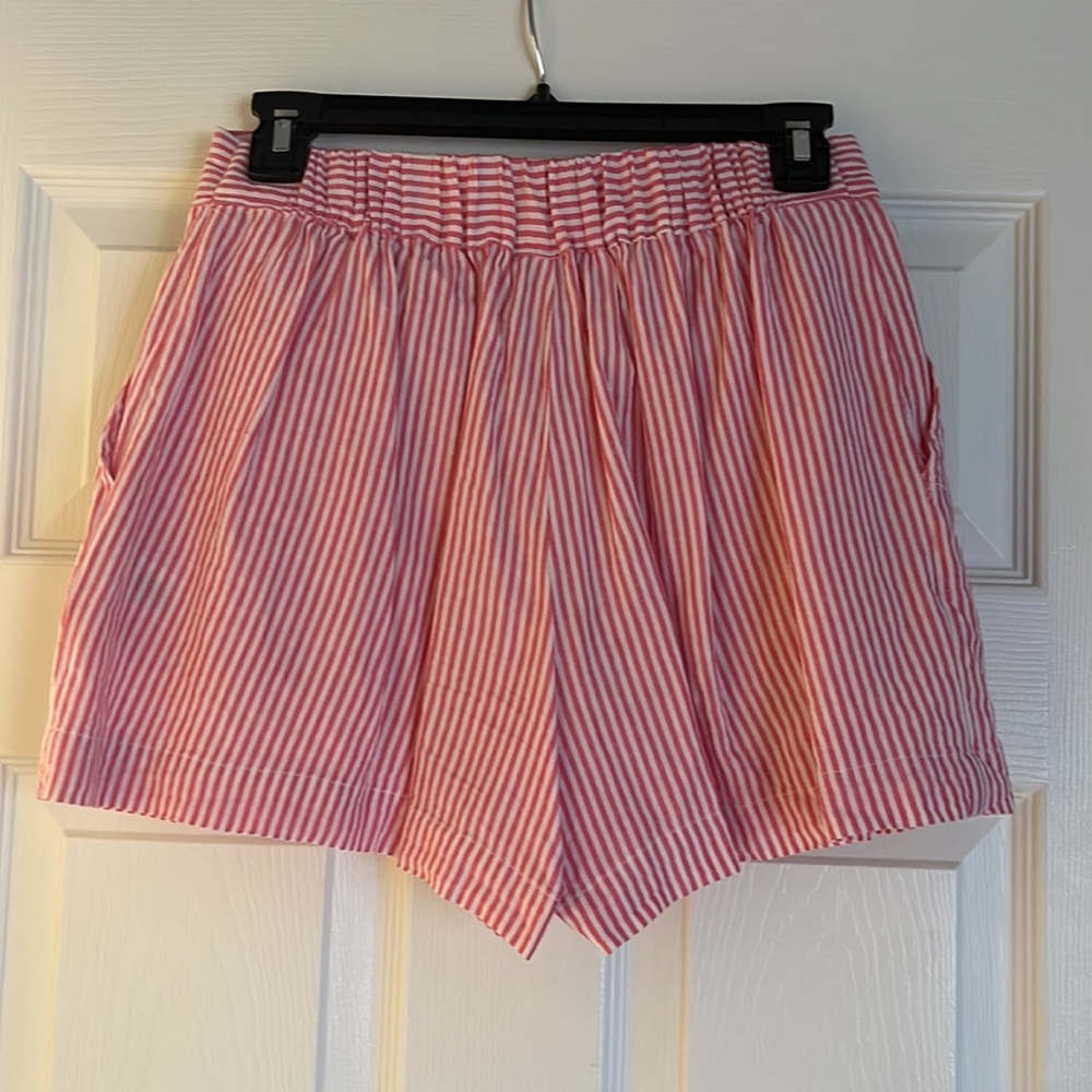 Michael Stars seersucker pink stripe shorts small - Picture 3 of 3
